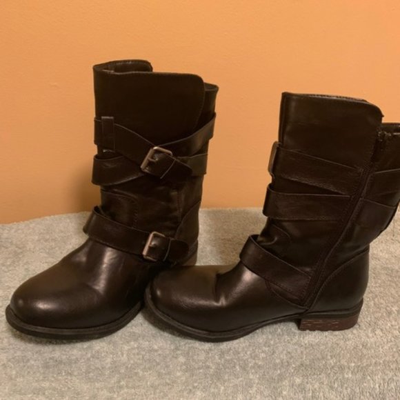 Black Buckle Boots "Final sale" - Picture 3 of 6